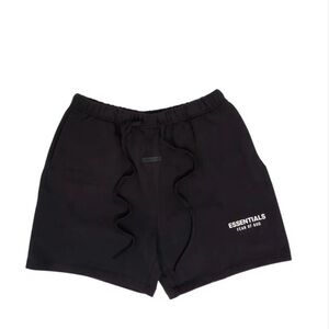 Essentials Fear of God Jet Black Shorts SS25 | XXS–XXL